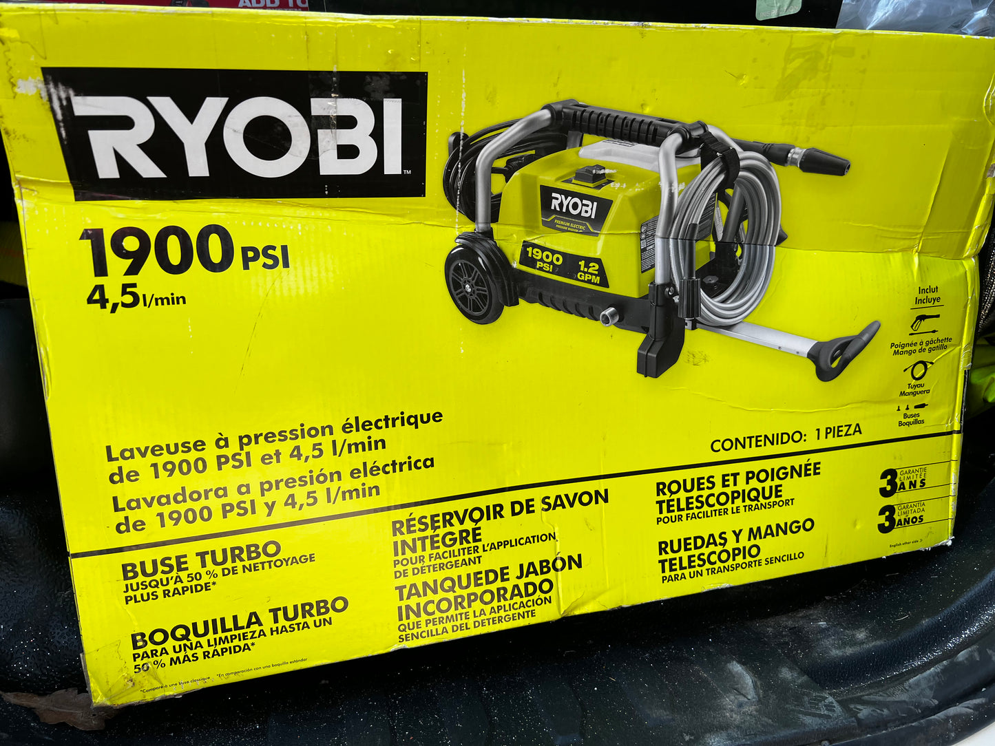 Hidrolavadora de 1900 psi