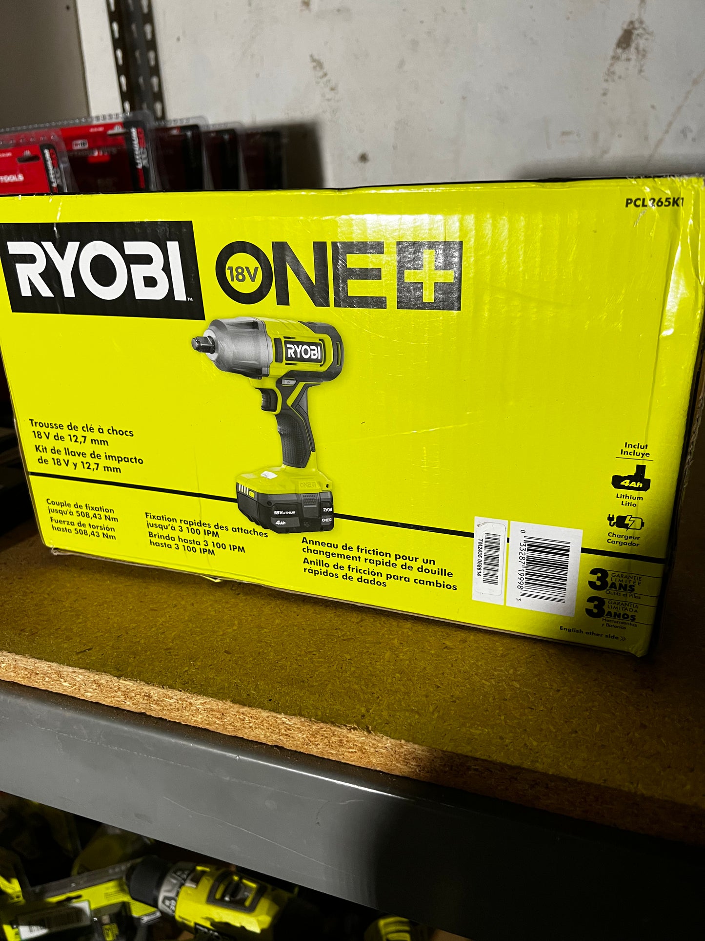 Llave de Impacto de 1/2 Ryobi 18V 375 Torque