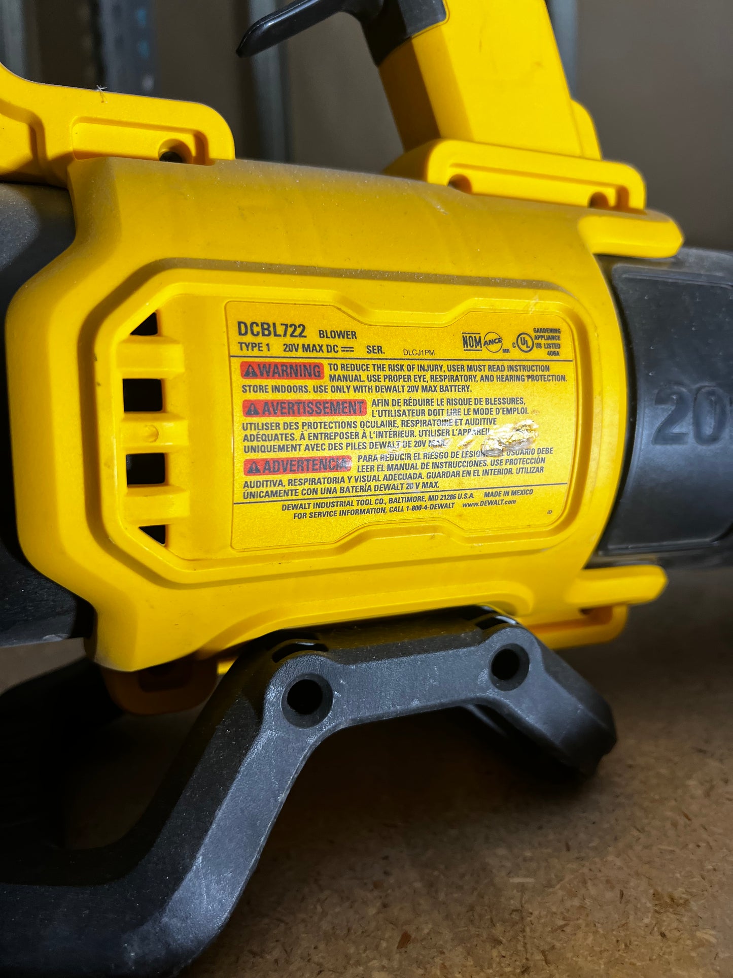 Sopladora de Bateria Dewalt 20V