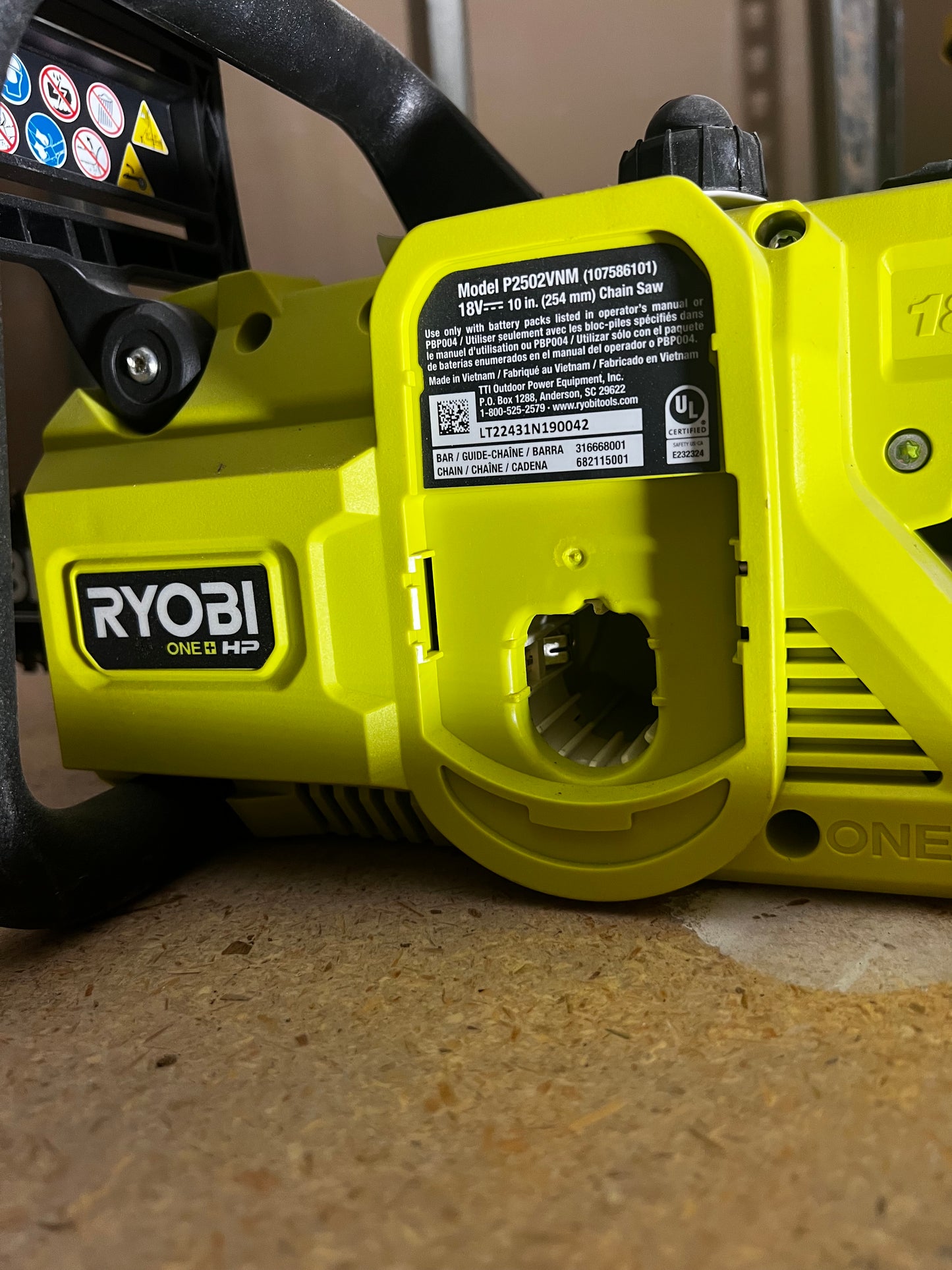 Motosierra de 10 Pulgadas Ryobi 18V