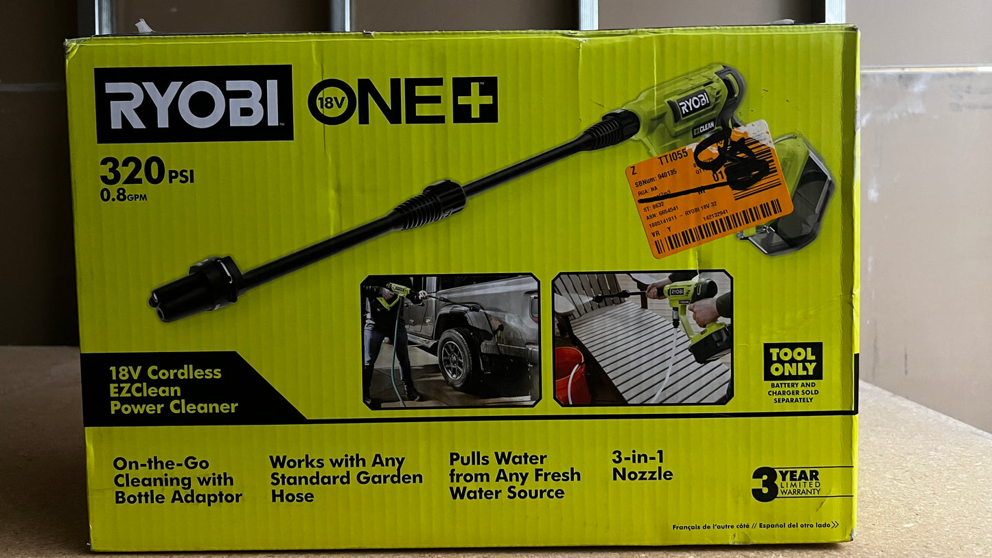 Hidrolavadora de 320 PSI Ryobi 18V